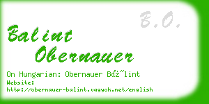 balint obernauer business card